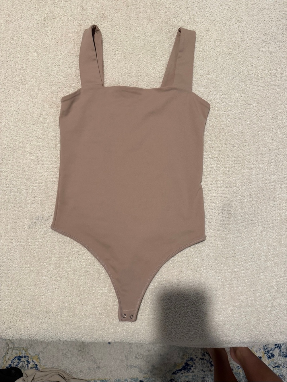 Abercrombie & Fitch Taupe Square Neck Bodysuit